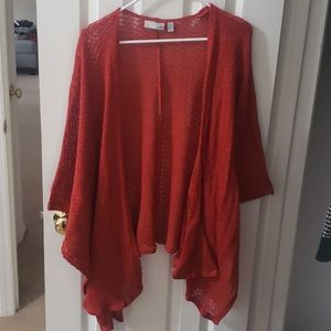 Open knit cardigan